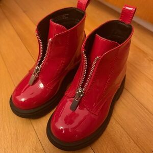 GAP Faux Leather Red Boots